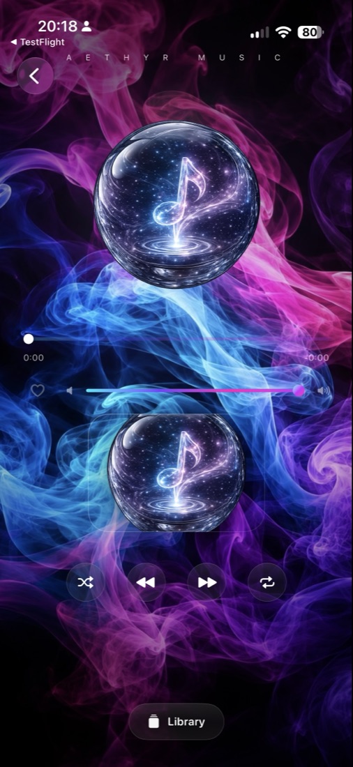 Aethyr Music during the TestFlight period