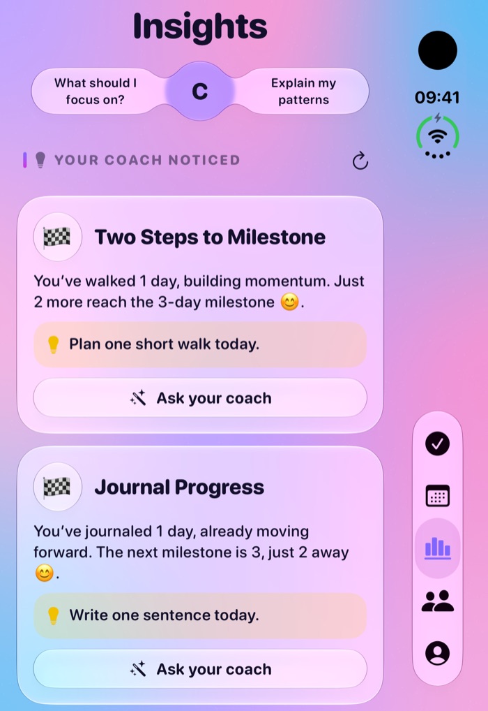 Aethyr Habits Insights on the outer screen of iPhone Duo
