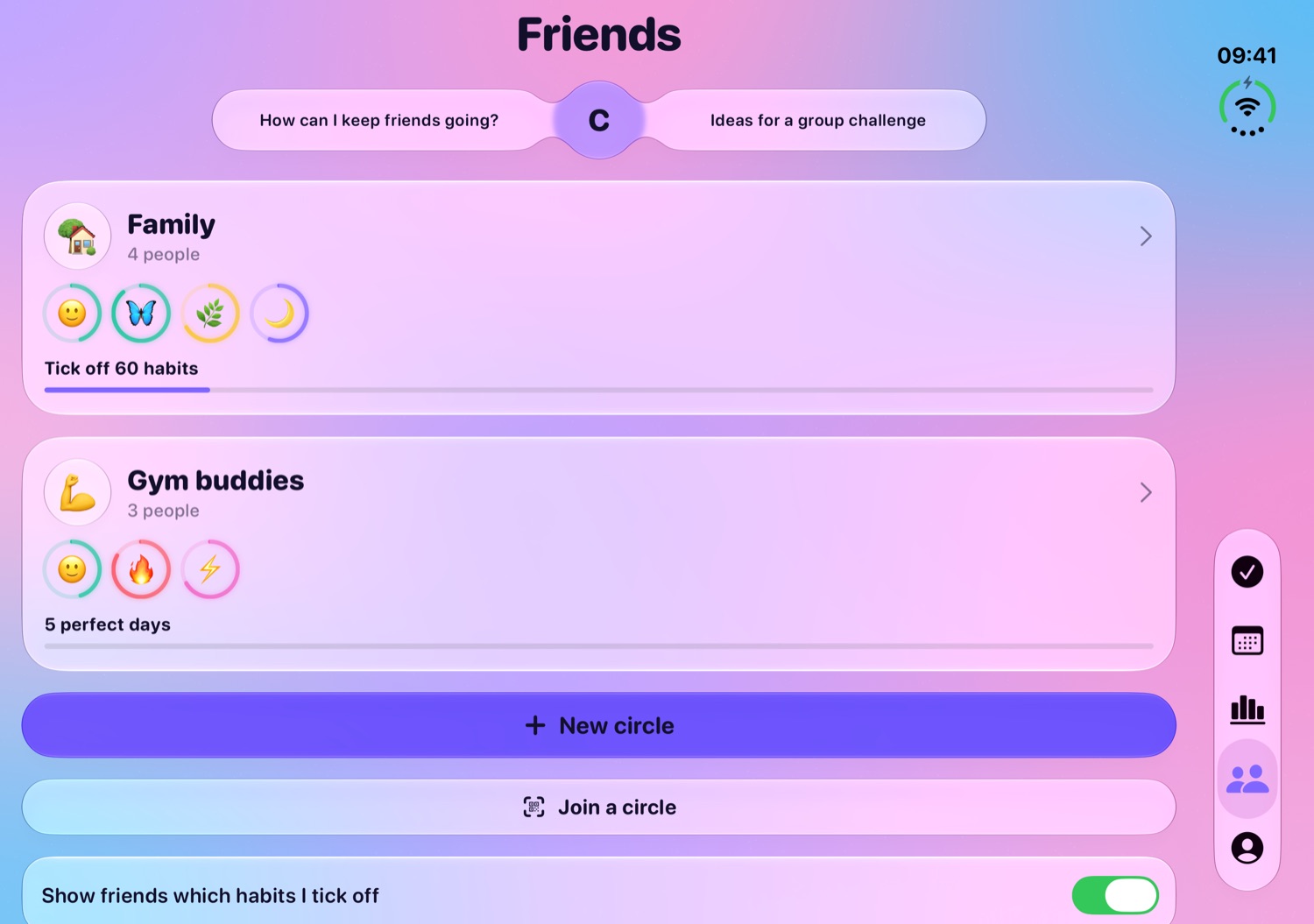Aethyr Habits Friends on iPhone Duo
