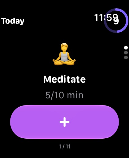 Aethyr Habits focus on Apple Watch